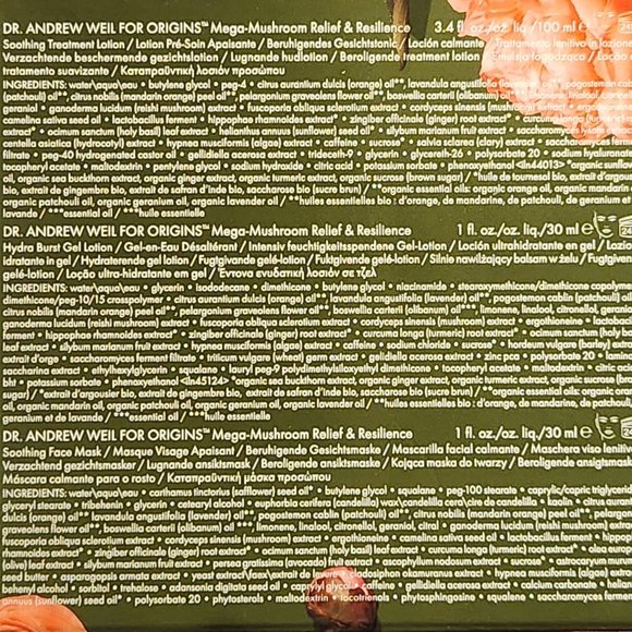 Origins Be Soothed Mega Mushroom Skin Strengthening Essentials 5 Piece Set/Kit - Picture 2 of 4